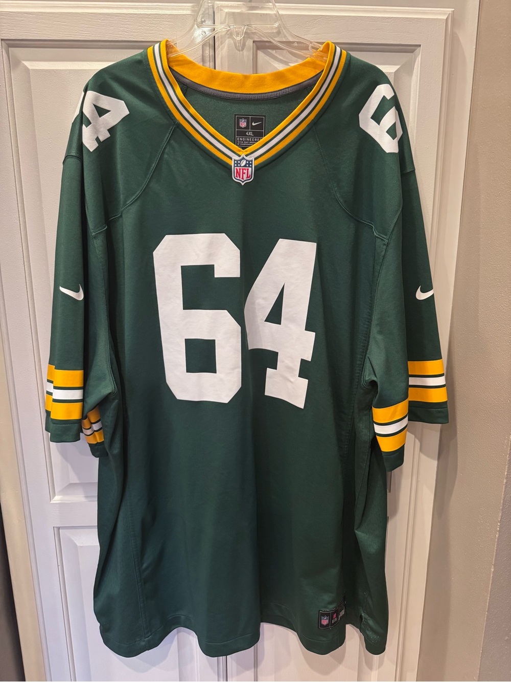 Nike Green Bay Packers Jerry Kramer #64 Retired Player Jersey Men 4XL NOT signed